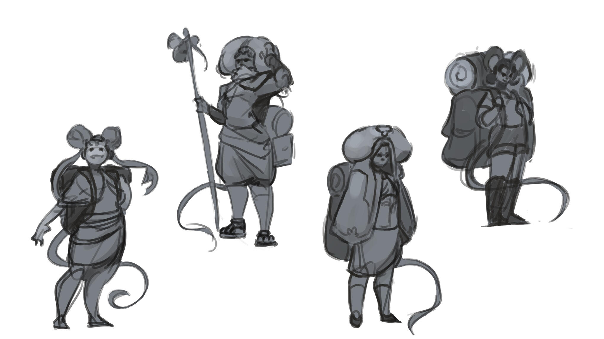 Mousey Adventurer - sketches