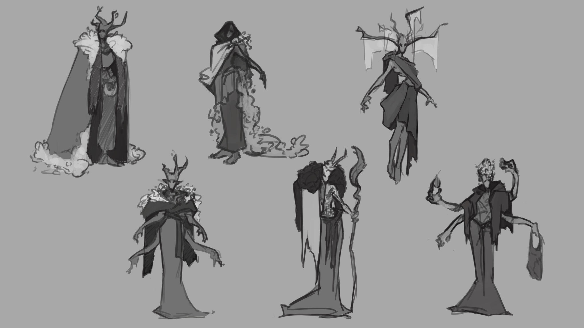 Necromancer Dryad prelim sketches